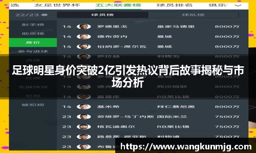 足球明星身价突破2亿引发热议背后故事揭秘与市场分析